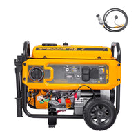 Portable Dual Fuel Generator, 4650W Peak Gasoline Power & 4130W Peak LPG Power, Home Backup Generator with Electric Start, Gas and LPG Compatibility, CO Detection, 20A & 50A Outlets