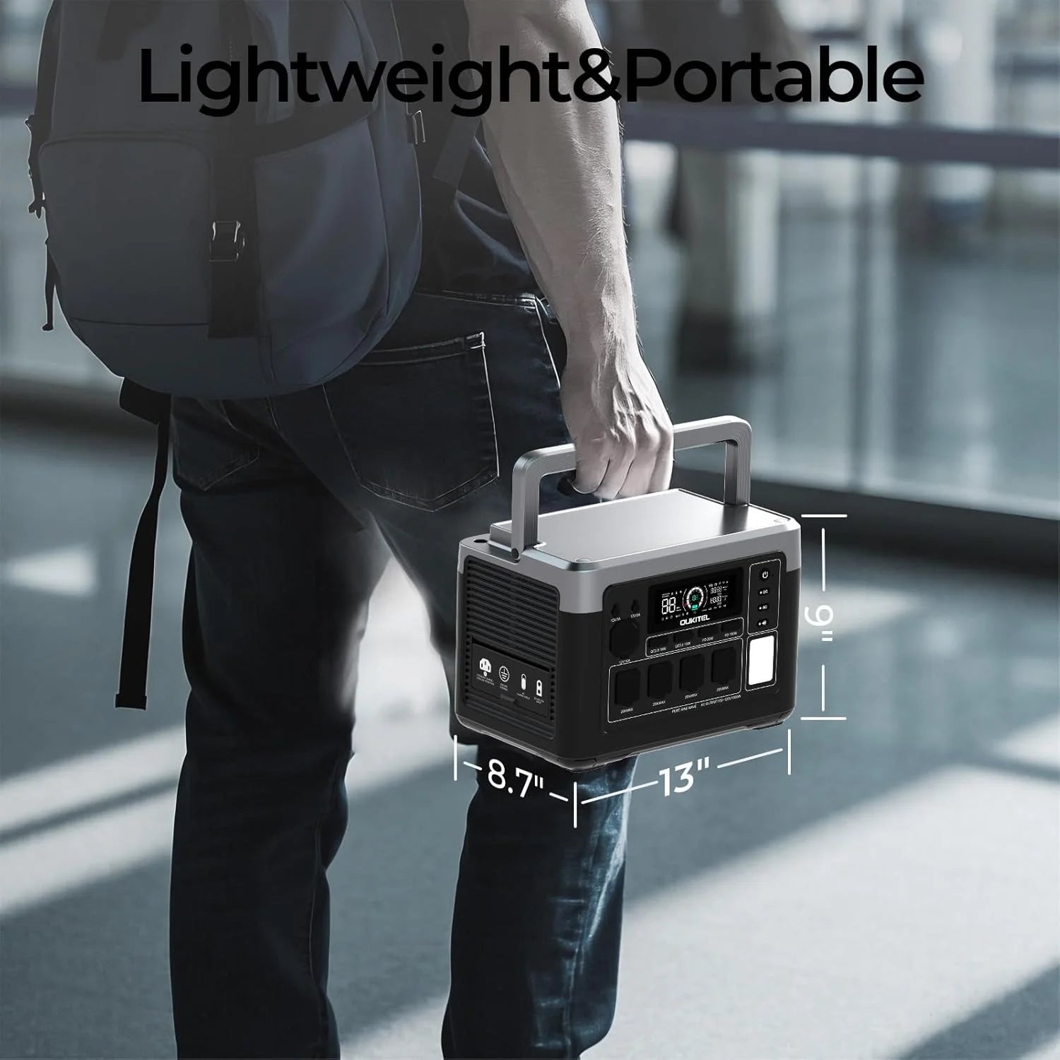 1800W 220V 230V Lifepo4 Battery Powerstation Outdoor Camping Portable Power Station Solar Generator