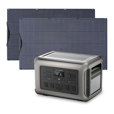 R3500 Lifepo4 Solar Generator Kit, Include 2 Pack 200W Monocrystalline Flexible Solar Panel with 3200W 3168Wh Portable Power Station, [Shipping Separately]