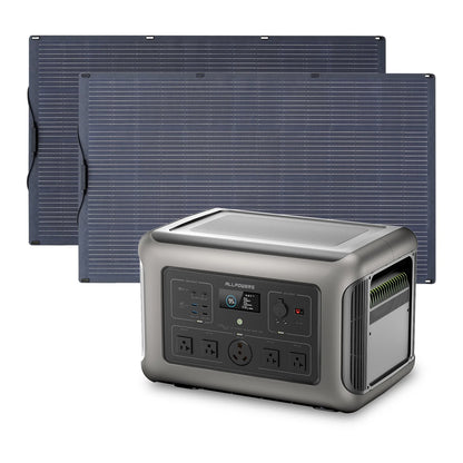R3500 Lifepo4 Solar Generator Kit, Include 2 Pack 200W Monocrystalline Flexible Solar Panel with 3200W 3168Wh Portable Power Station, [Shipping Separately]